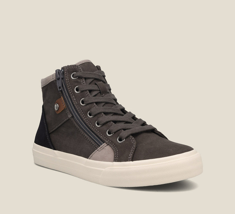 Hero Angle of Top Soul high top active sneaker featuring outside zipper and rubber outsole.