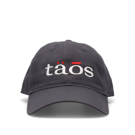 Top down Image of Hat with Embroidery Charcoal One Size