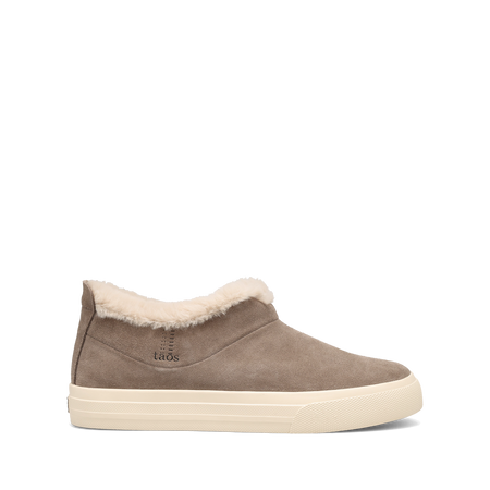 Outside Image of Mini Chic Dark Taupe Suede 7.5