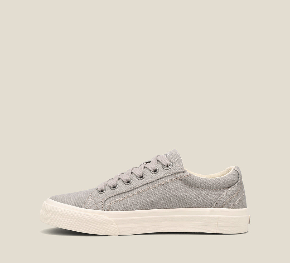 Instep of Plim Soul Grey Wash Canvas Canvas sneaker with laces,polyurethane removable footbed with rubber outsole 6