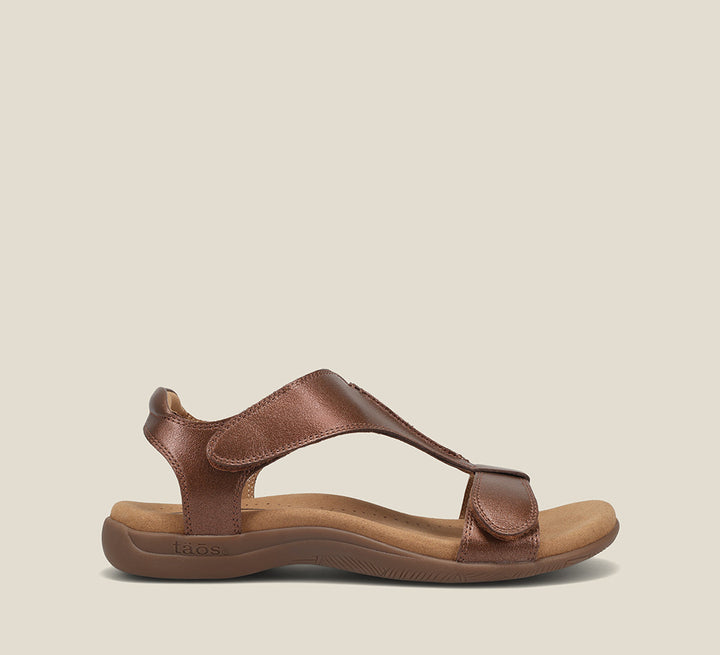 Side angle image of Taos Footwear The Show Bronze Size 6