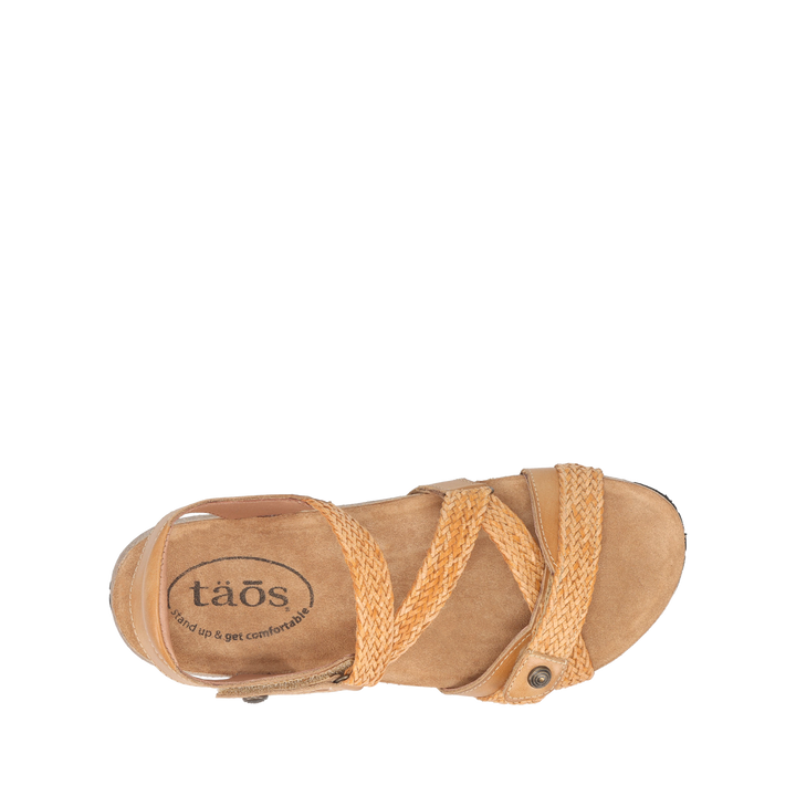 Top down image of Taos Footwear Trulie Camel Size 36