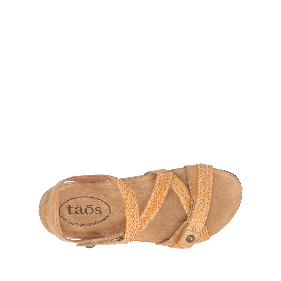 Top down image of Taos Footwear Trulie Camel Size 36