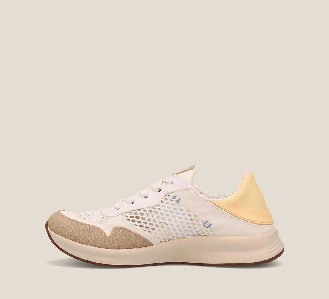 Side image of Direction Cream Yellow Multi Sneakers