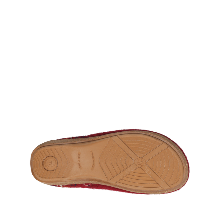 Outsole Image of Woolflower Cranberry Size 38