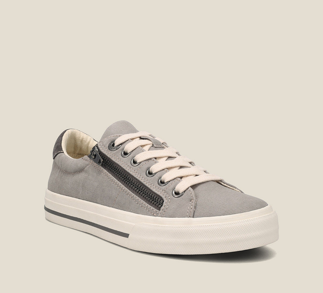 Hero image of Z Soul  Canvas lace up sneaker featuring an outside zipper