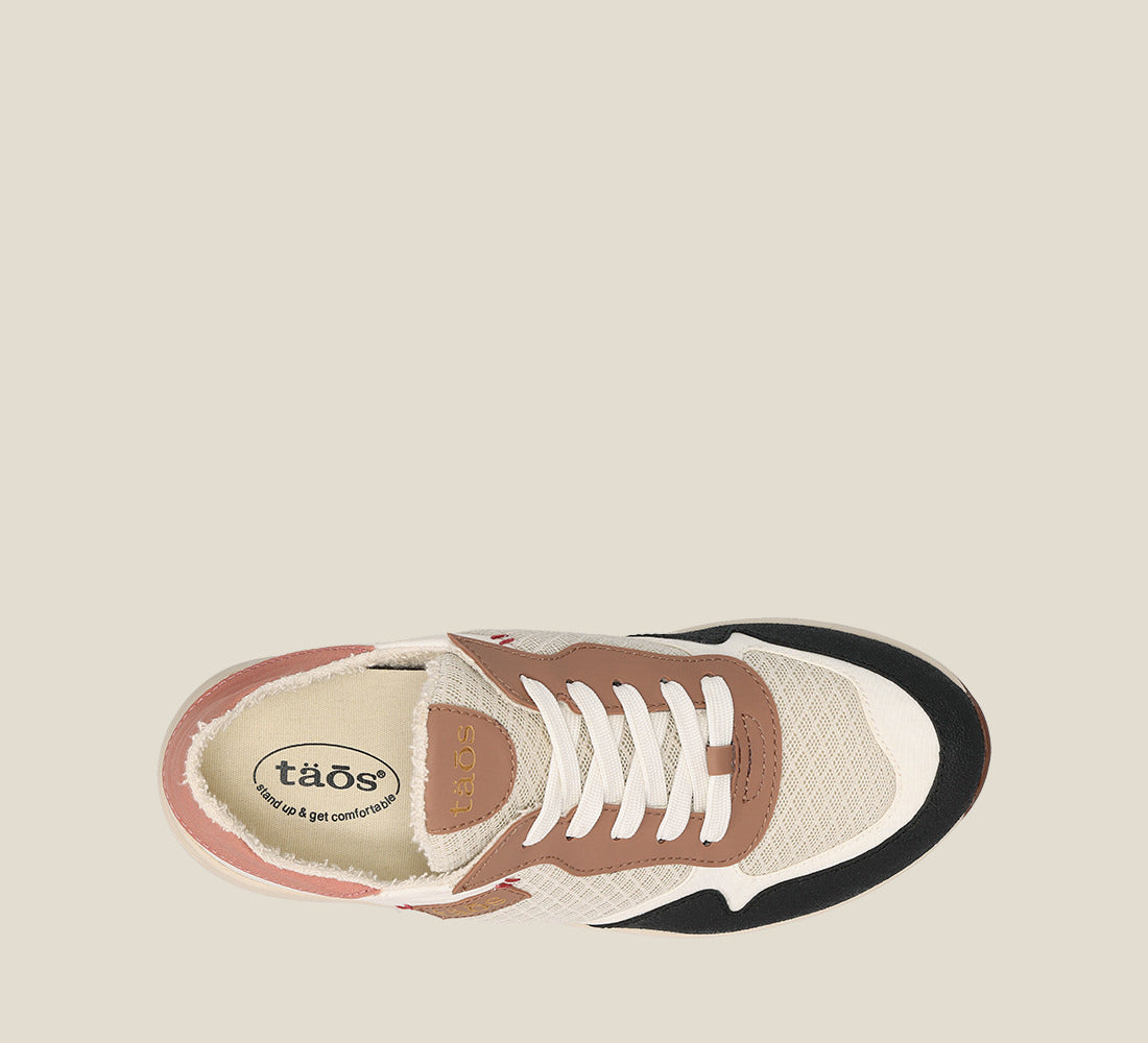 Top down image of Direction Beige/Rosette Multi Sneakers