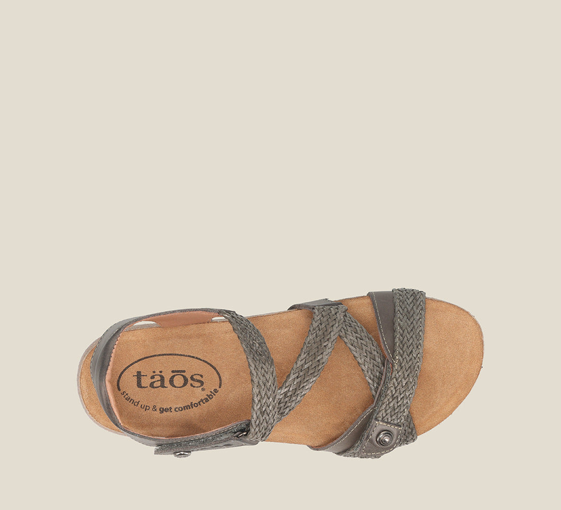Top down image of Taos Footwear Trulie Dark Grey Size 36