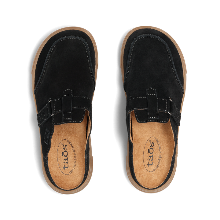 Top down image of Trivia Black Suede Size 6