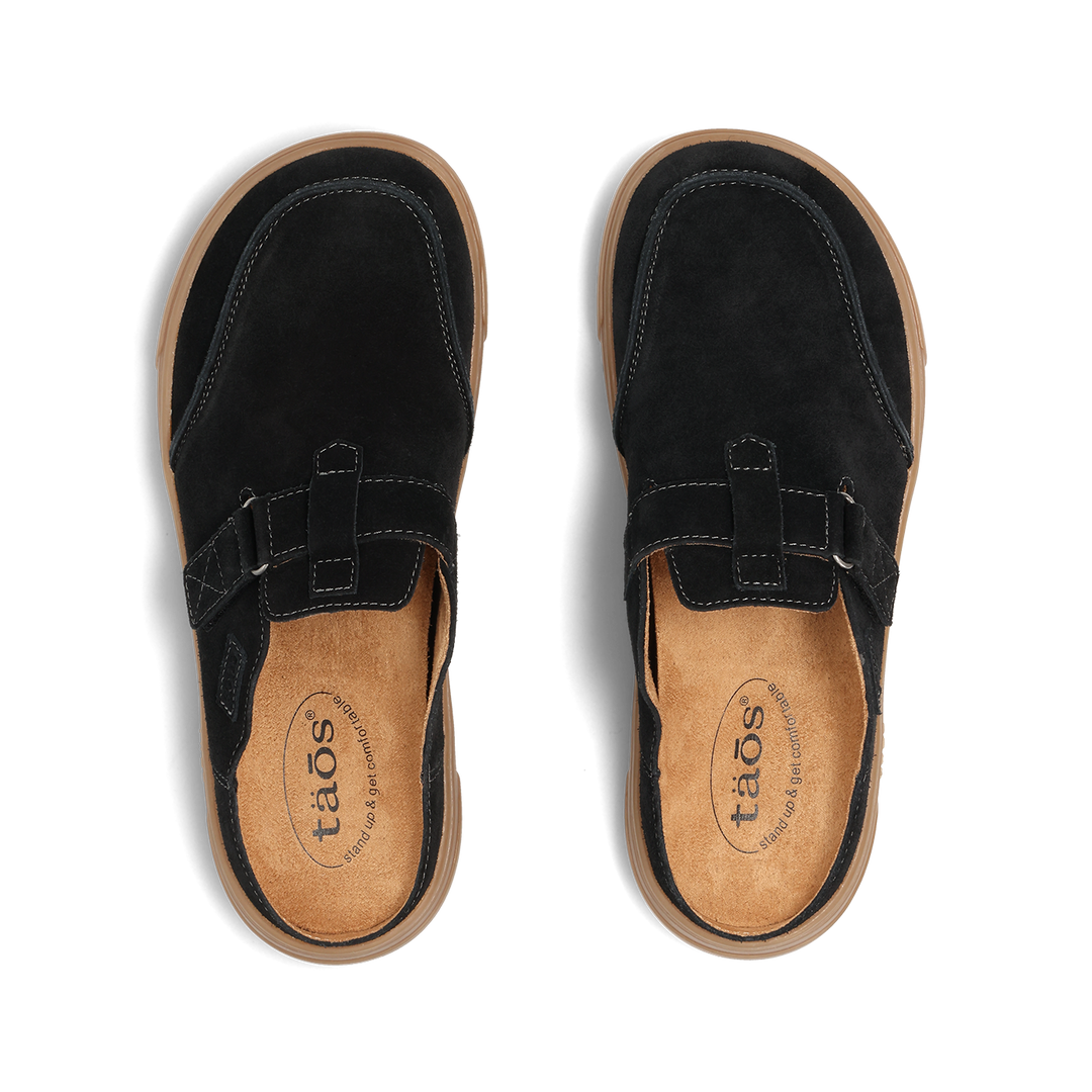 Top down image of Trivia Black Suede Size 6
