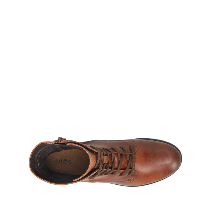 Top down image of Taos Footwear Gusto Cognac Size 39