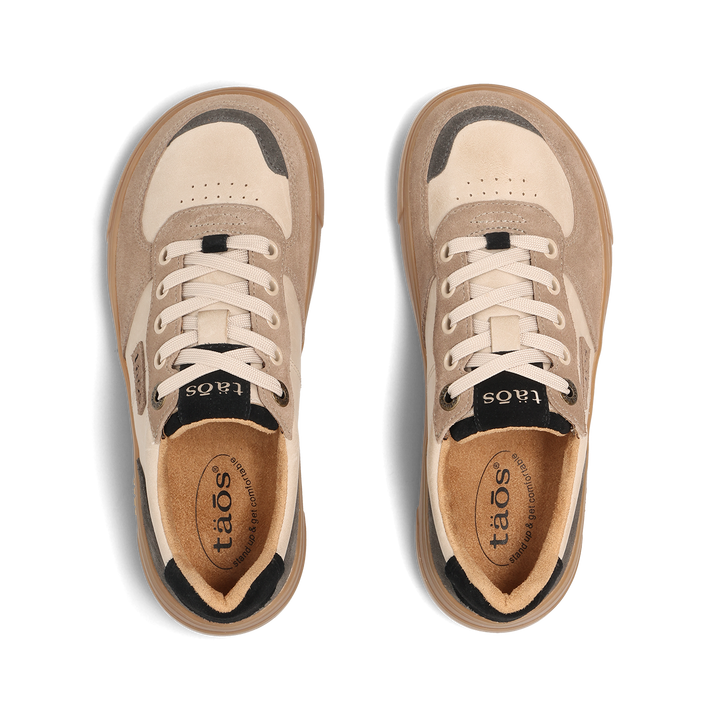 Top down image of Fusion Oat/Charcoal Suede Multi Size 6