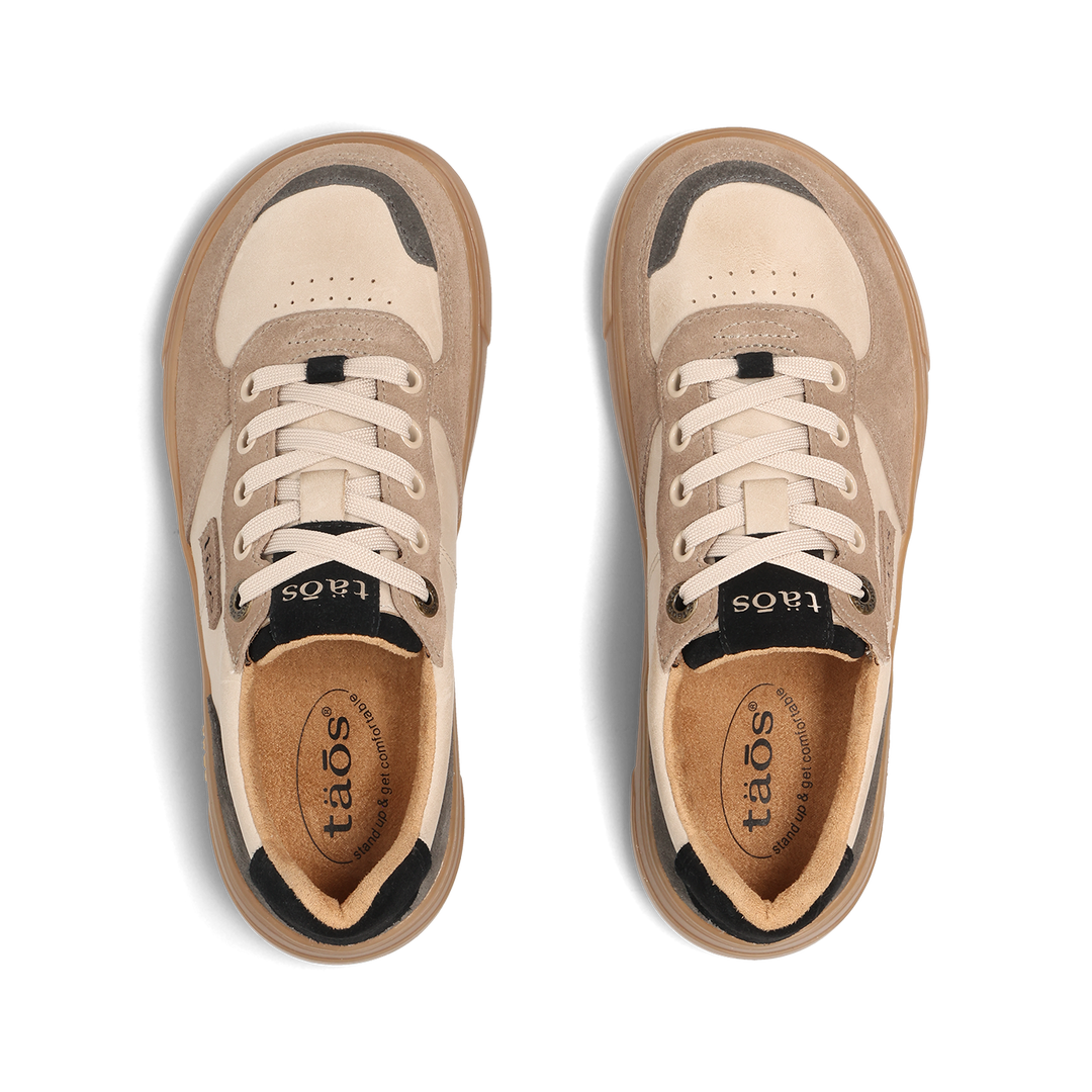 Top down image of Fusion Oat/Charcoal Suede Multi Size 6
