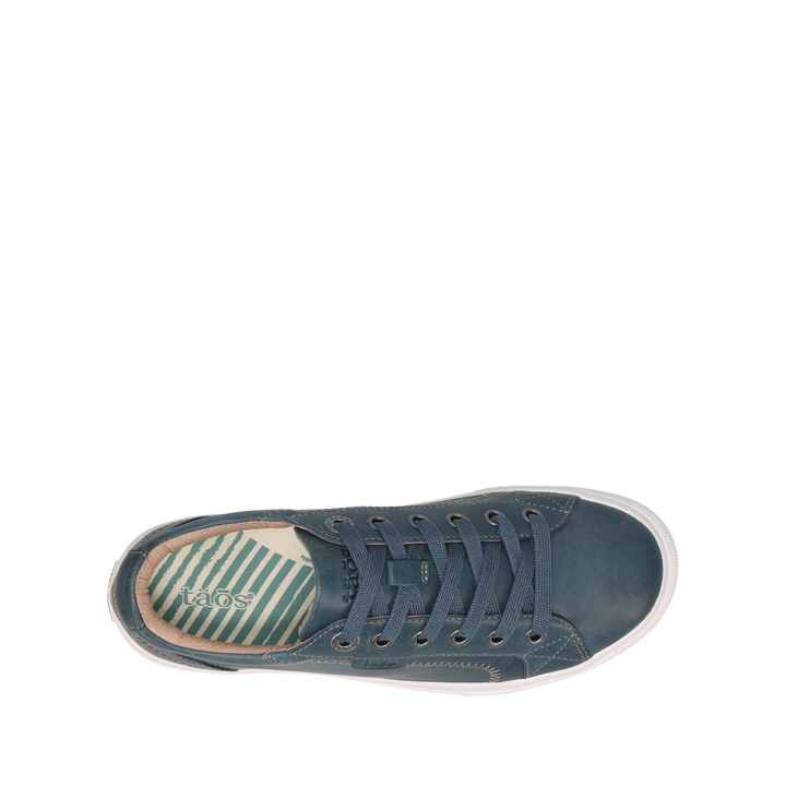 Top down Image of Plim Soul Lux Petrol Blue Leather Size 6.5