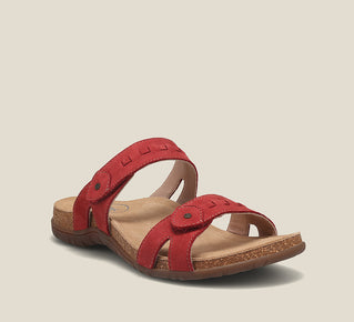 Load image into Gallery viewer, Hero image of Taos Footwear Bandalero Red Nubuck Size 7

