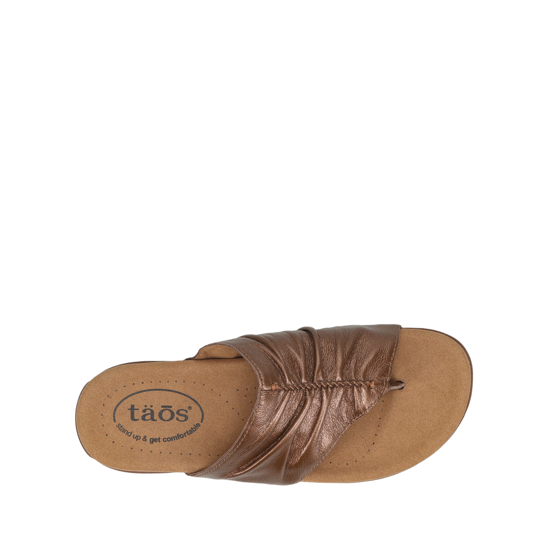 Top down image of Taos Footwear Gift 2 Bronze Size 6