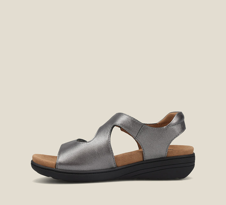 Side angle image of Taos Footwear Serene Pewter Size 10