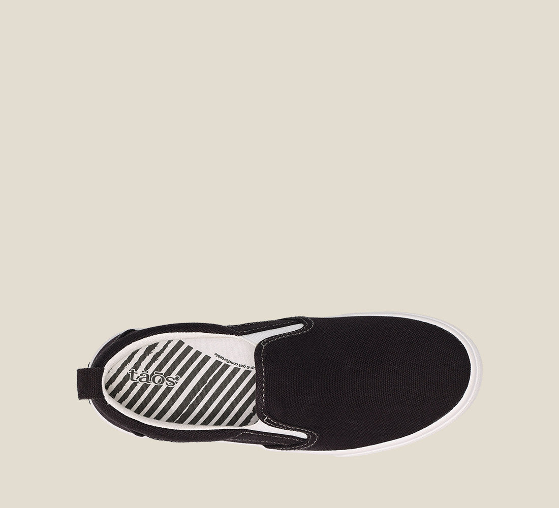 Top image of Rubber Soul Black/White Canvas Shoes 6