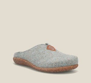 Hero image of My Sweet Wool Charcoal Wool clog with featuring a removable footbed with arch & metatarsal support, & TR outsole 36