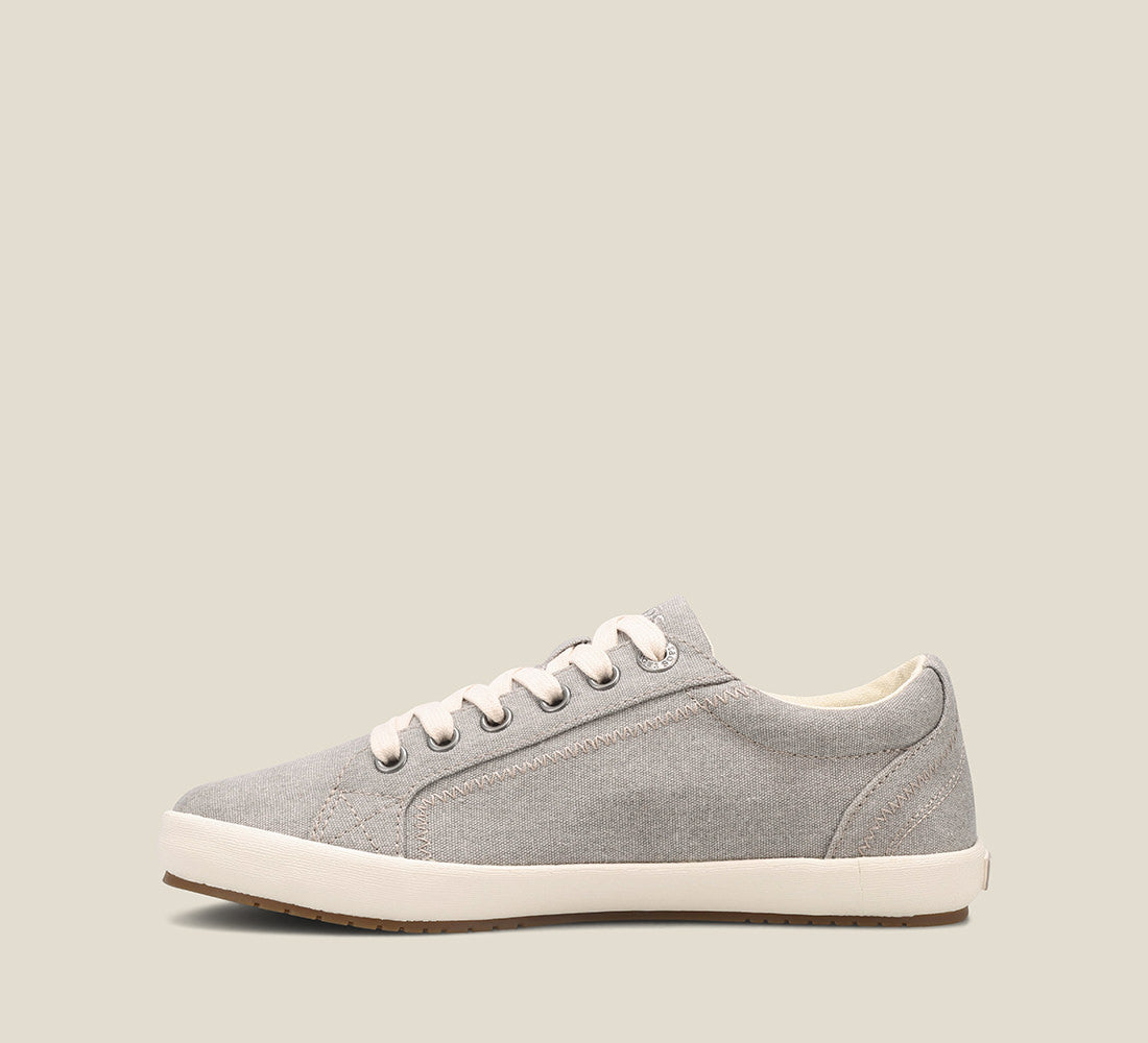 Instep of Star Grey Wash Canvas Canvas sneaker with laces,polyurethane removable footbed with rubber outsole 5