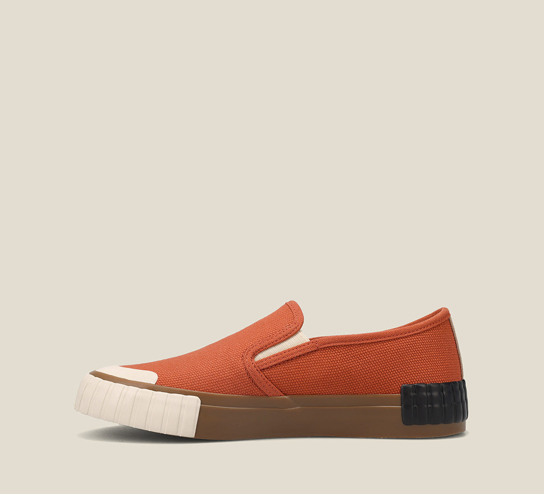 side image of Double Vision Terracotta Canvas Shoe