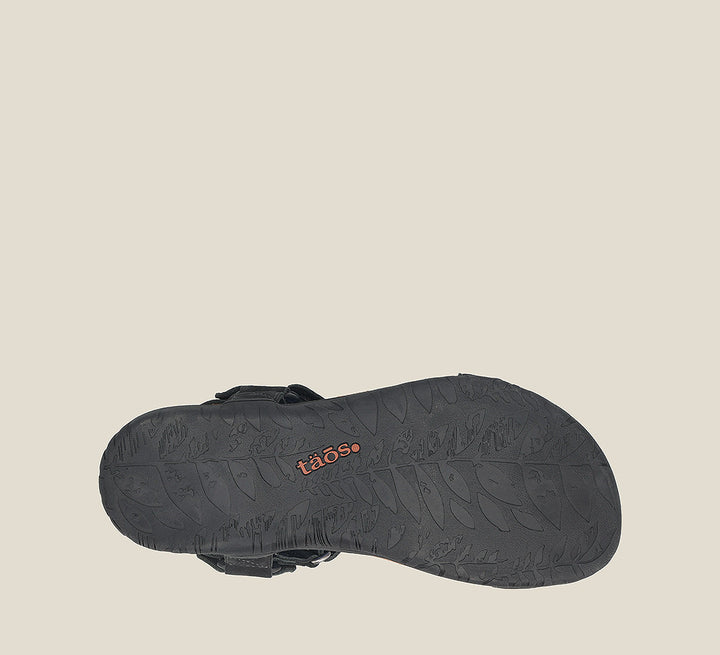 Outsole image of Taos Footwear Mixer Black Nubuck Size 8