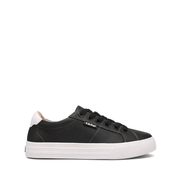 Side image of Heart and Soul Lux sneaker with lacesand removable footbed with rubber outsole