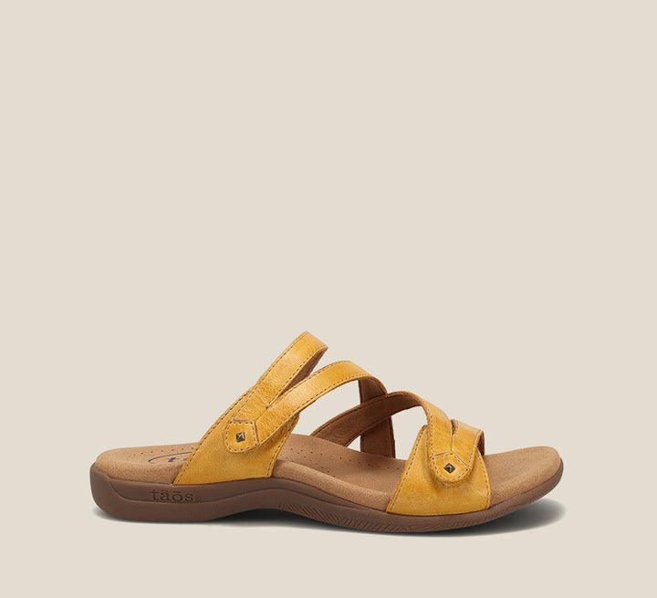 Side angle image of Taos Footwear Double U Yellow Size 6