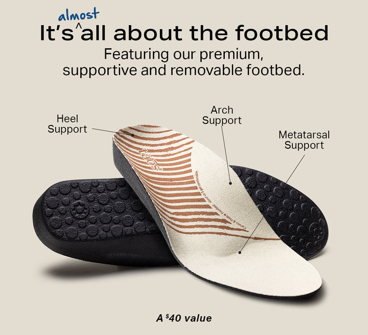 curves & pods removable footbed & rubber outsole"