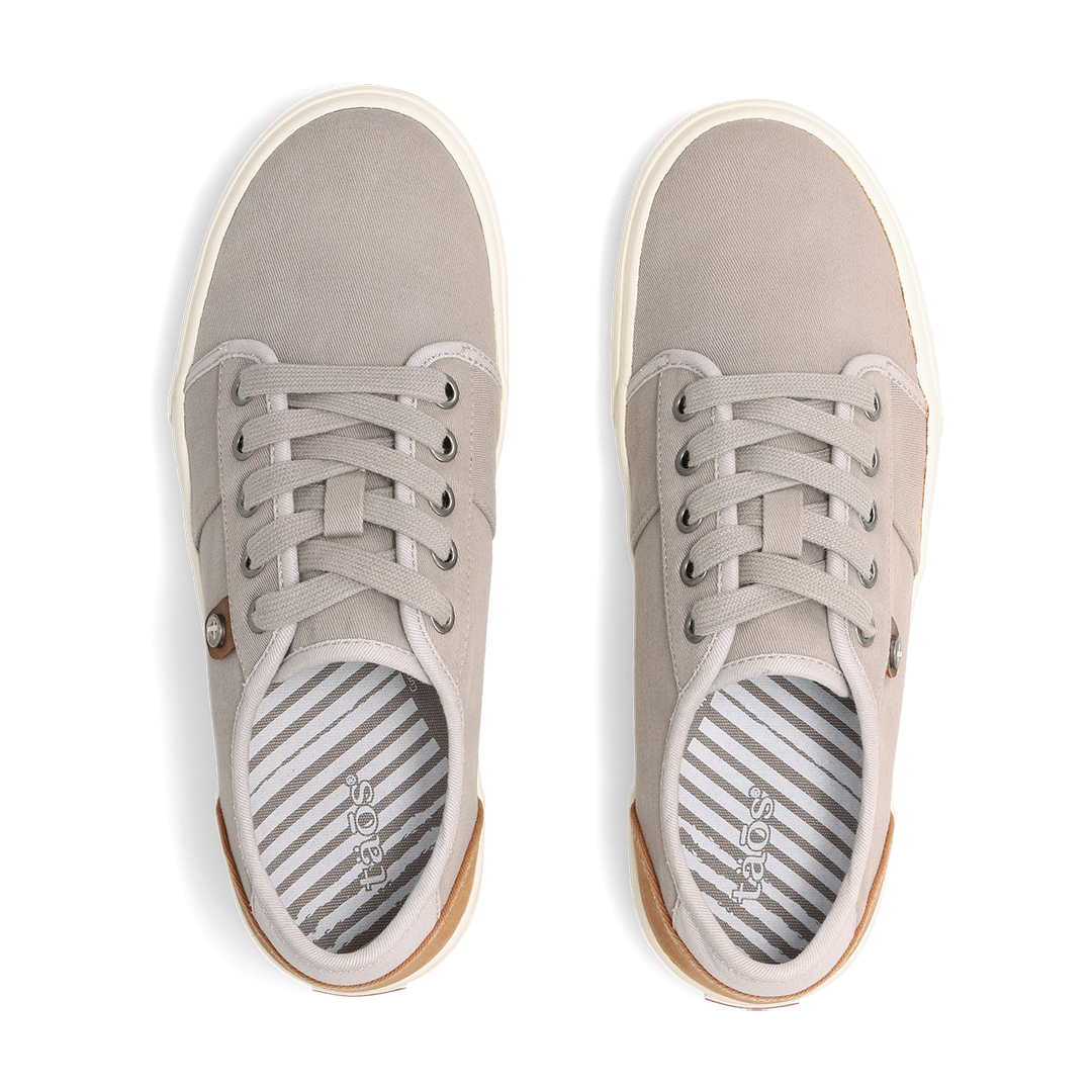 Top down image of Super Soul canvas sneaker featuring a polyurethane removable footbed with rubber outsole