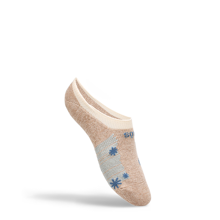 Hero image of Taos Footwear No Show Stars and Stripes Socks Single Tan/Blue Size Large