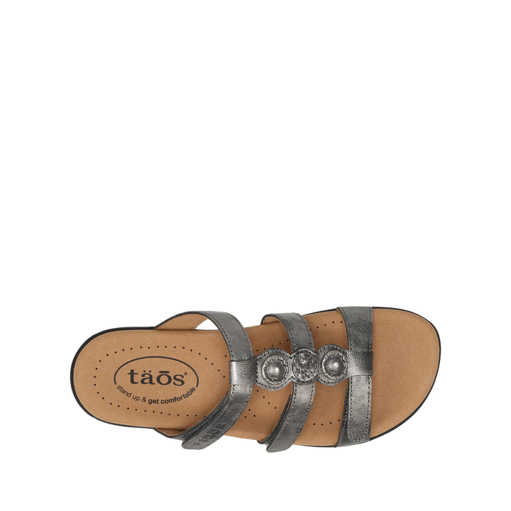 Top down image of Taos Footwear Prize 4 Pewter Size 8