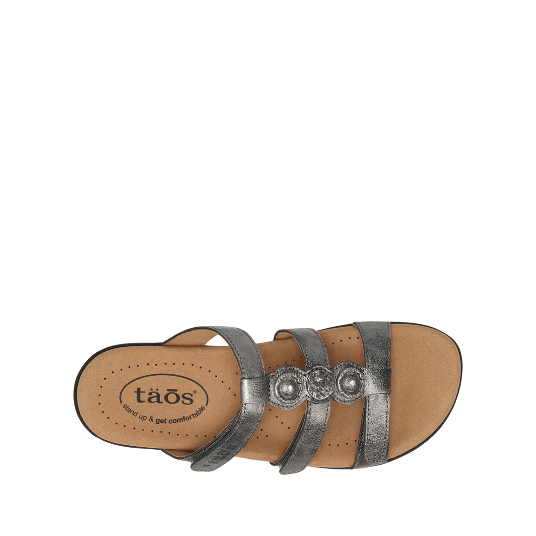 Top down image of Taos Footwear Prize 4 Pewter Size 8