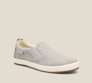 Hero image of Dandy Grey Wash Canvas Flexible slip-on shoe with a polyurethane removable footbed with rubber outsole 6