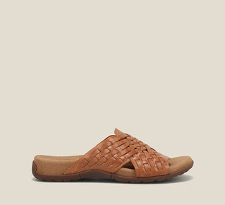 Load image into Gallery viewer, Side angle image of Taos Footwear Guru Honey Size 6
