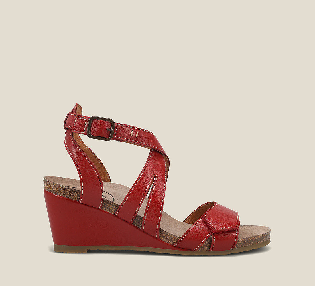 Side angle image of Taos Footwear Xcellent 2 Red Size 42