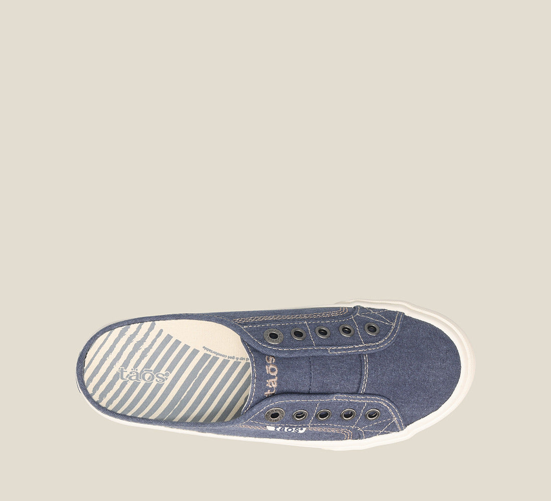 Top image of EZ Soul Blue Wash Canvas Shoes 6