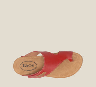 Load image into Gallery viewer, Top angle image of Taos Footwear Loop Red Size 42
