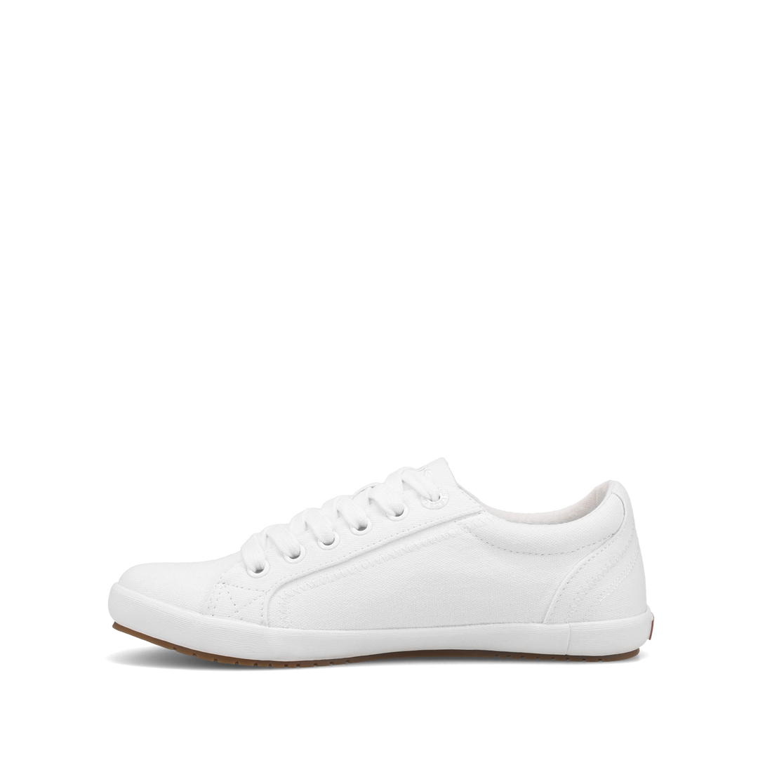 Side angle image of Taos Footwear Star White/White Size 5