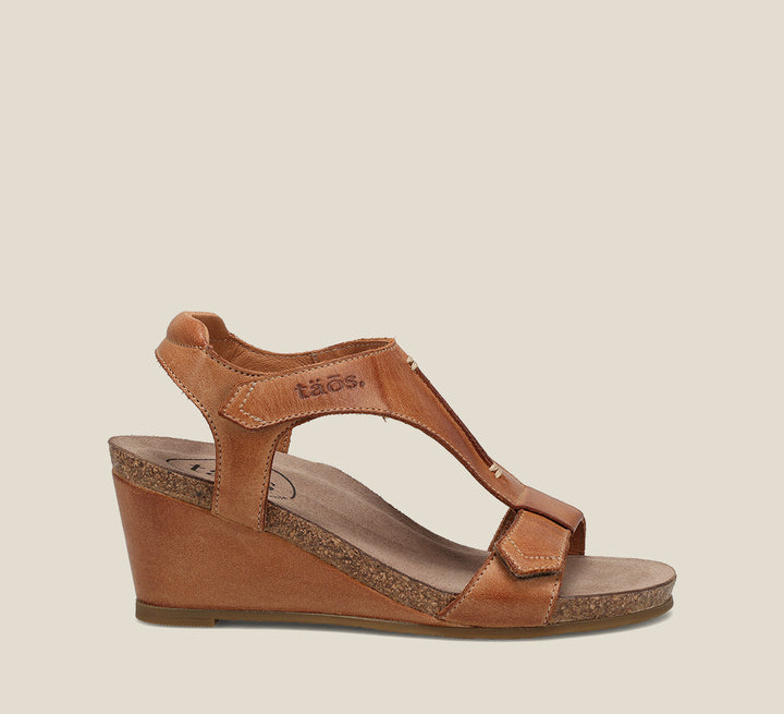 Side angle image of Taos Footwear Sheila 2 Caramel Size 36