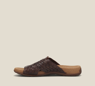 Load image into Gallery viewer, Side angle image of Taos Footwear Guru Chocolate Size 9
