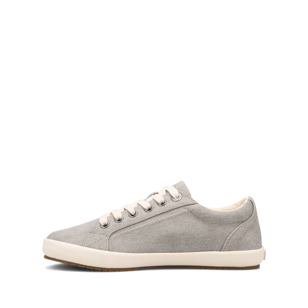 Side angle image of Taos Footwear Star Grey Wash Canvas Size 5