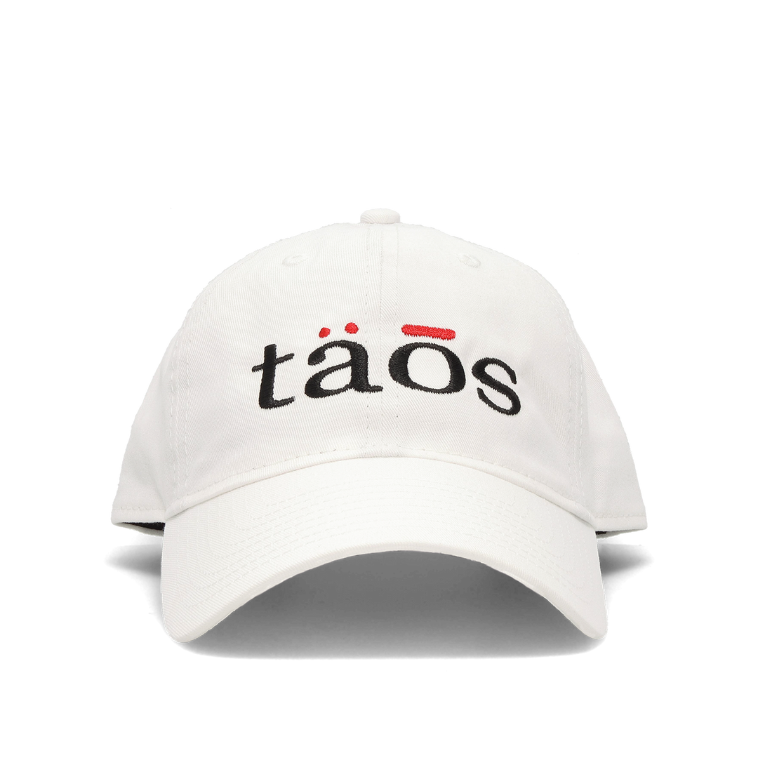 Top down Image of Hat with Embroidery White One Size