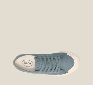 Load image into Gallery viewer, top image of One Vision Clay cotton lace up sneaker with rubber outsole

