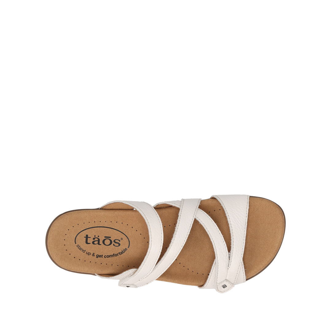 Top down image of Taos Footwear Double U White Size 6