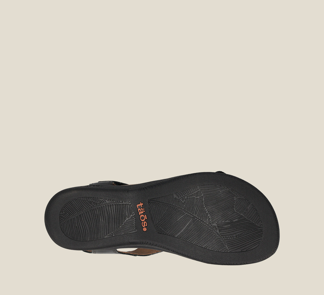 Outsole image of Taos Footwear The Show Black Size 7 Wide