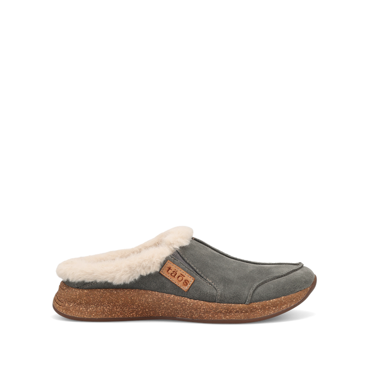 Side angle image of Taos Footwear Future Dark Grey Suede Size 6