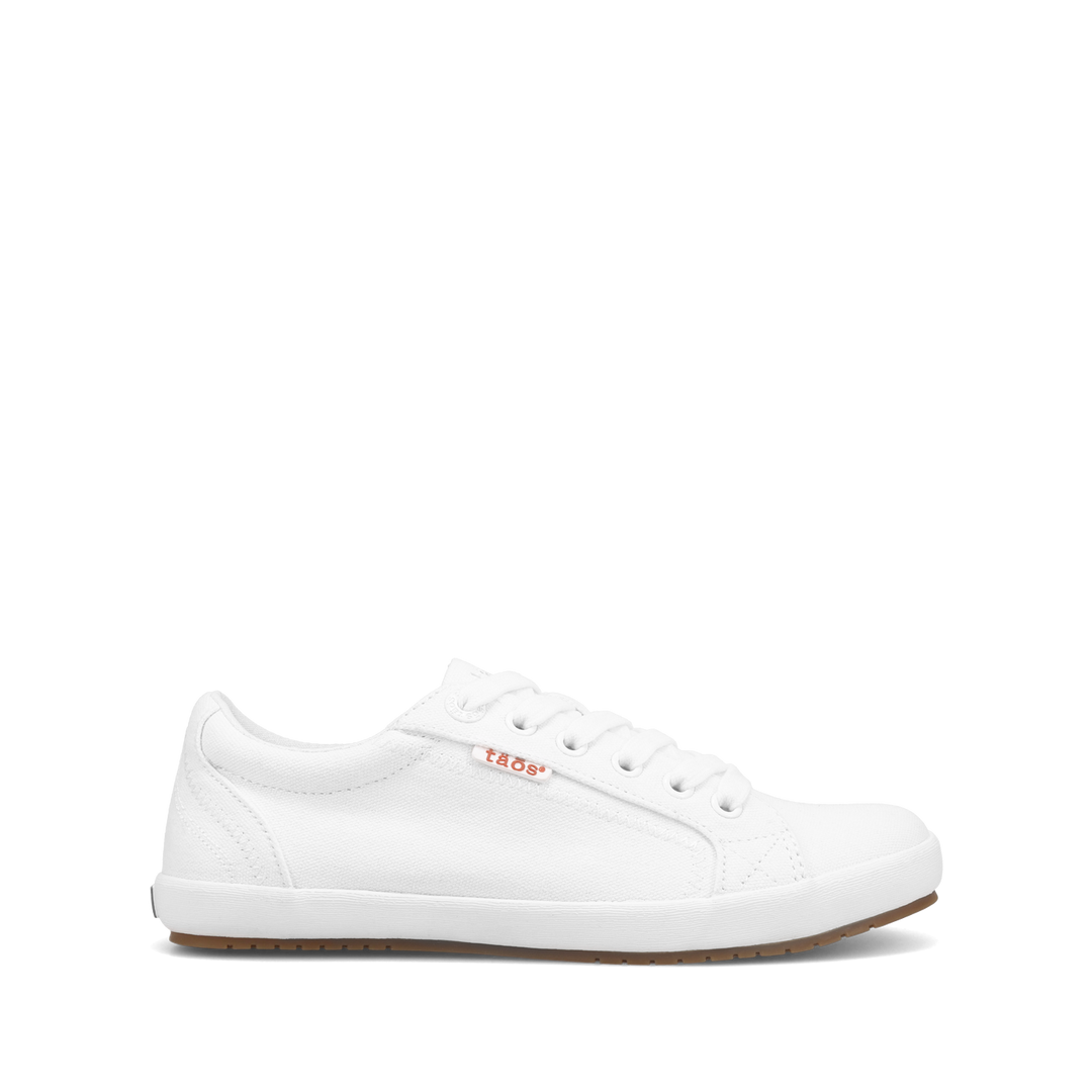Side angle image of Taos Footwear Star White/White Size 5