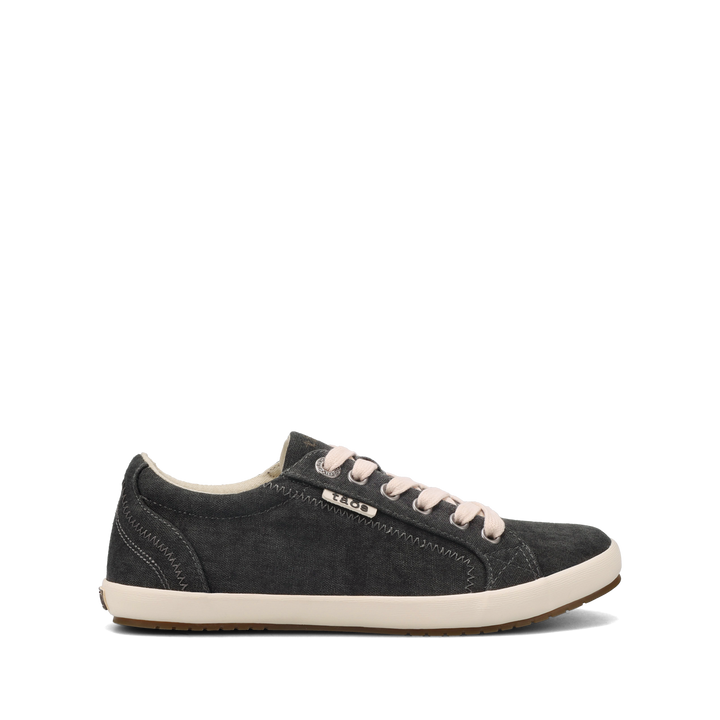 Side angle image of Taos Footwear Star Charcoal Wash Canvas Size 5
