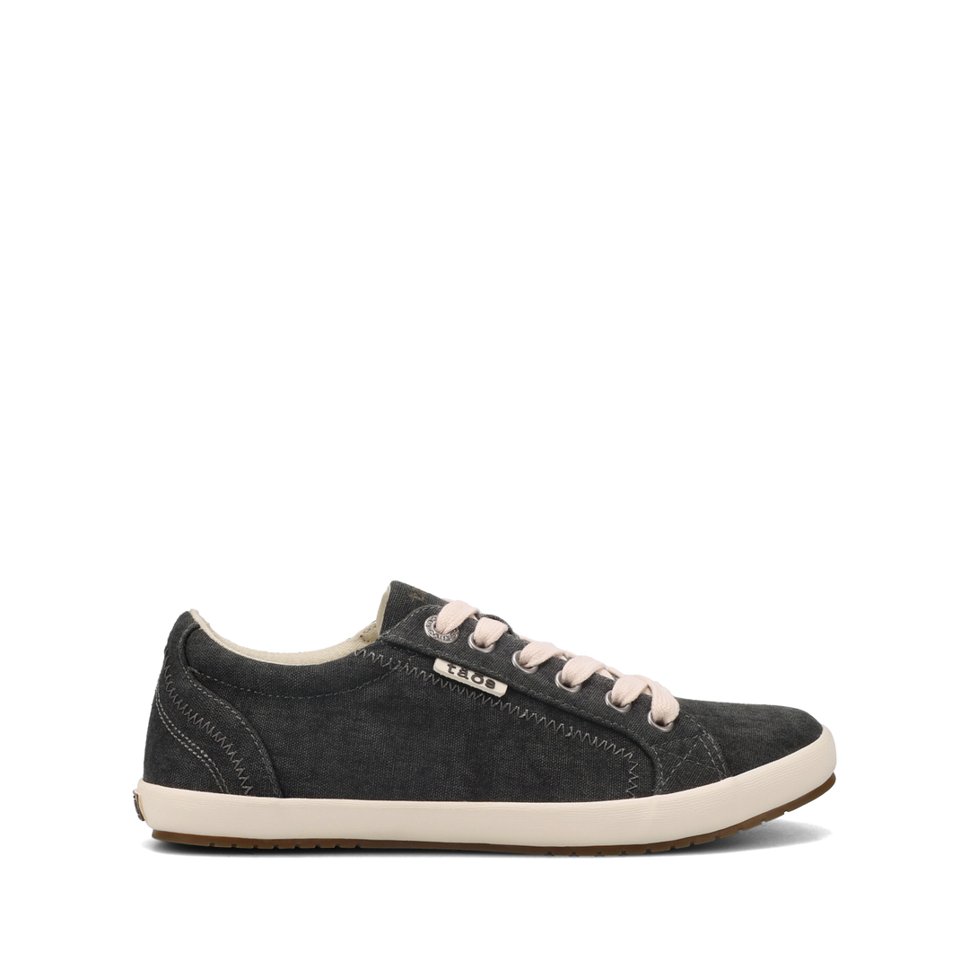Side angle image of Taos Footwear Star Charcoal Wash Canvas Size 5